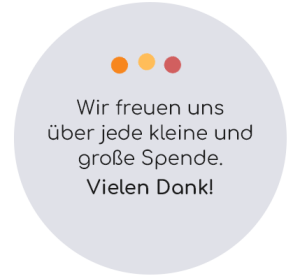 Wir freuen uns über jede Spende!